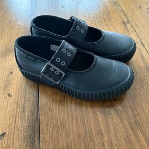 Vans women’s Black Dress Shoes with Strap